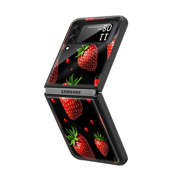 Strawberry Luxe Samsung Z Flip Glass Case