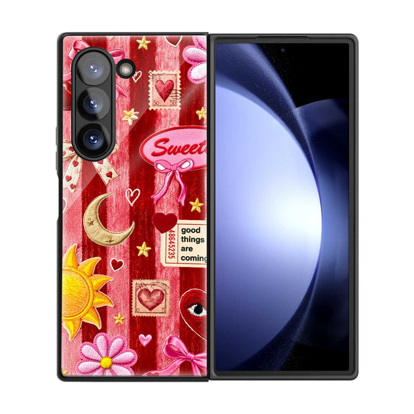 Strawberry Pop Samsung Z Fold Glass Case