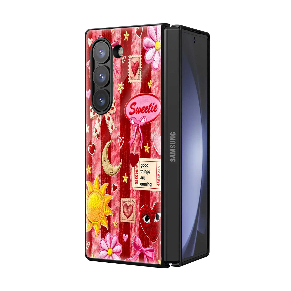 Strawberry Pop Samsung Z Fold Glass Case
