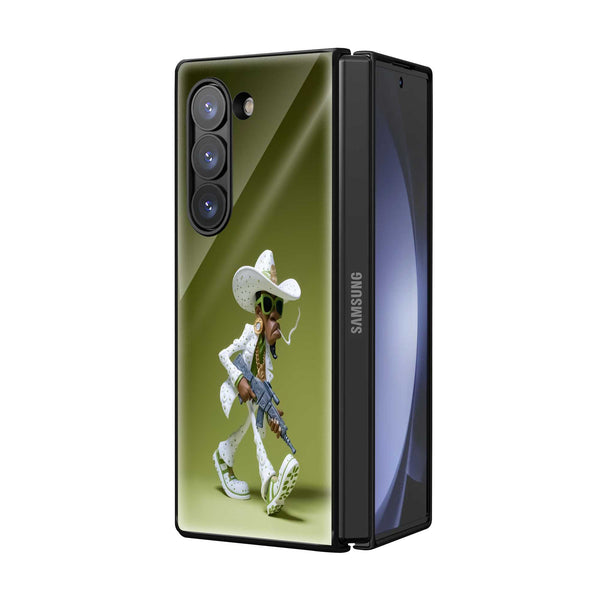 Stylized Gangster Samsung Z Fold Glass Case