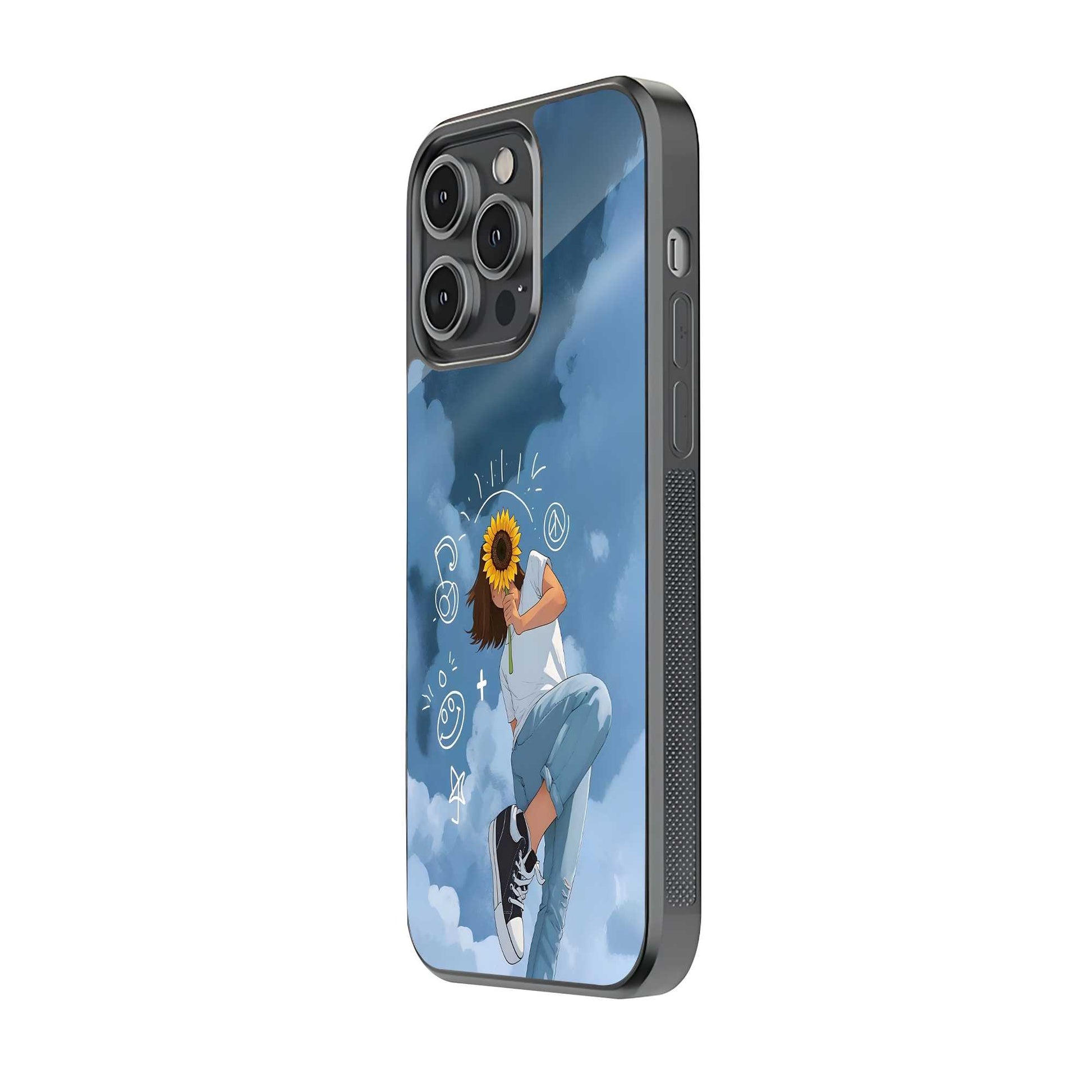 Sunflower Skies Glass Case