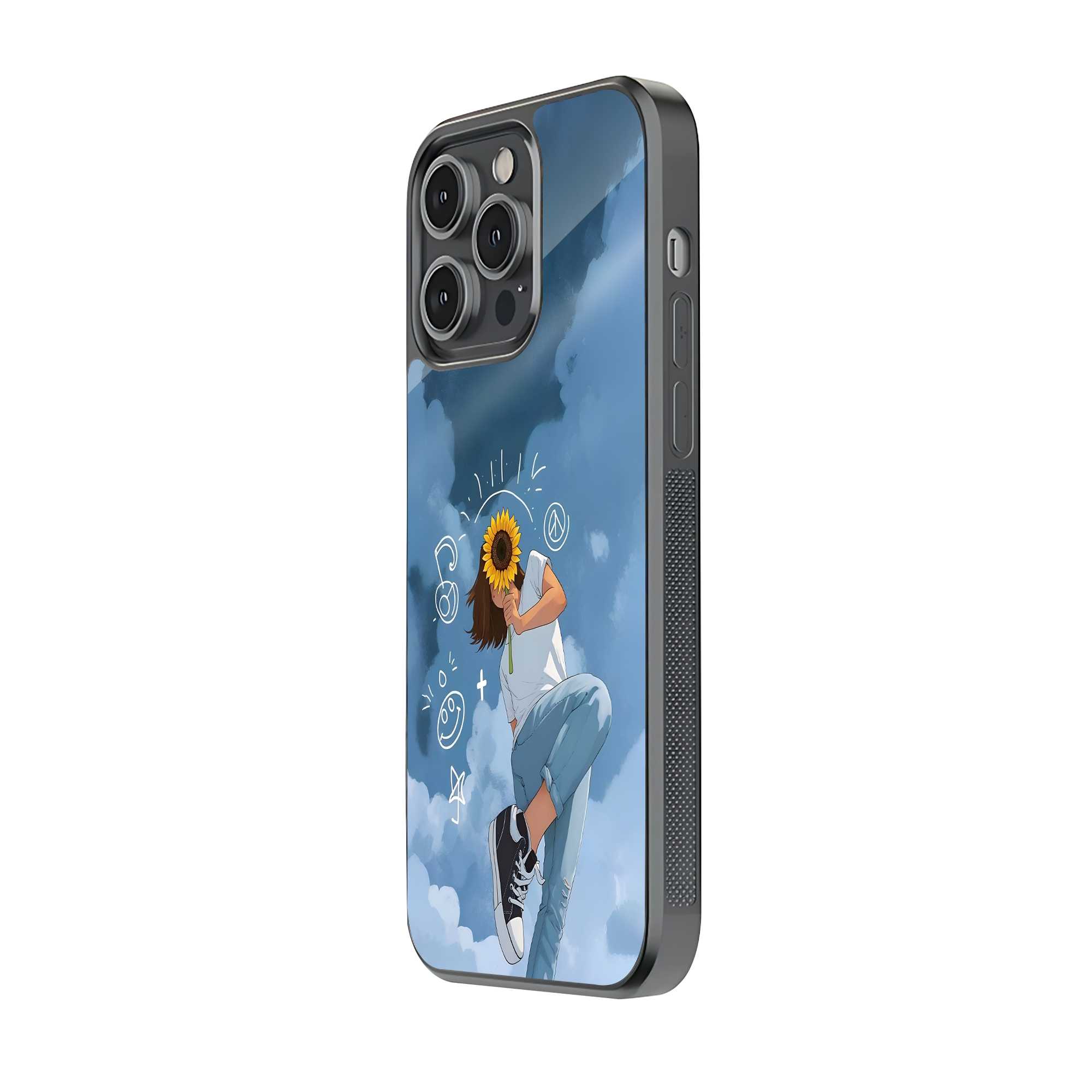 Sunflower Skies Glass Case