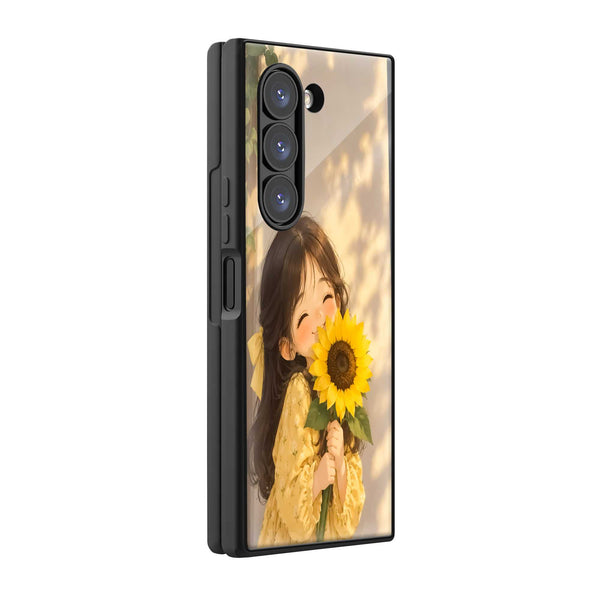 Sunflower Sweetheart Samsung Z Fold Glass Case