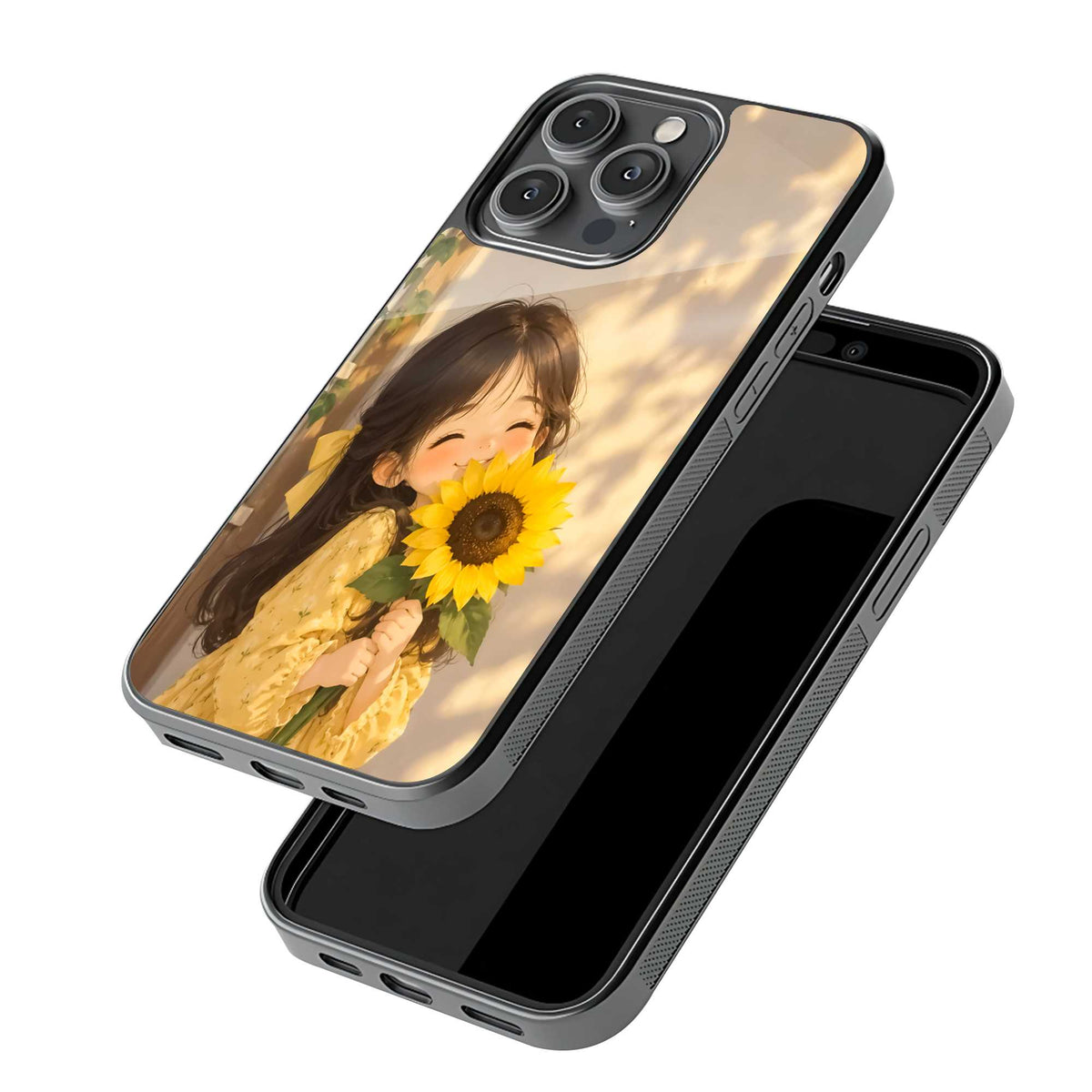 Sunflower Sweetheart Glass Case