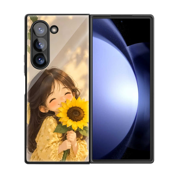 Sunflower Sweetheart Samsung Z Fold Glass Case