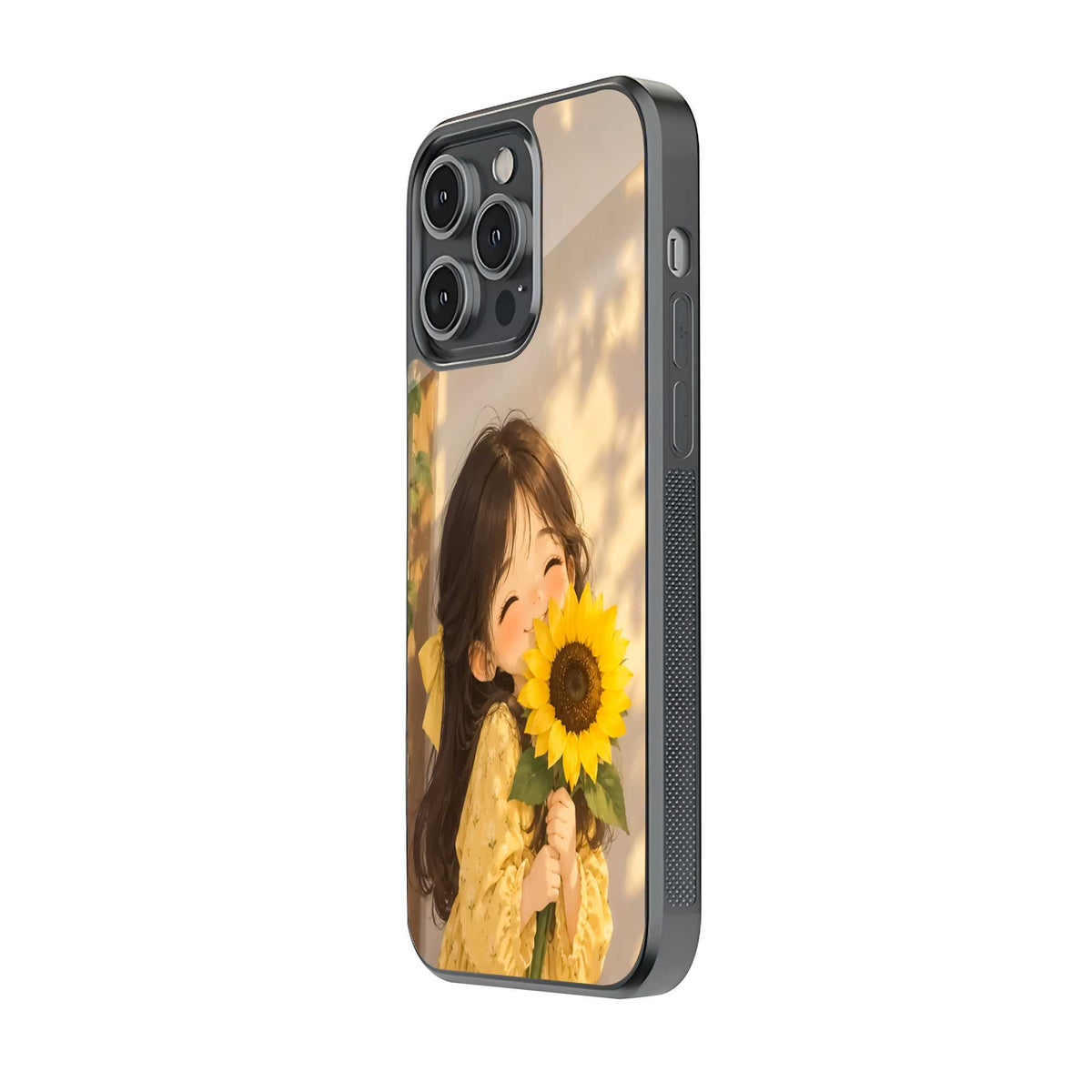 Sunflower Sweetheart Glass Case