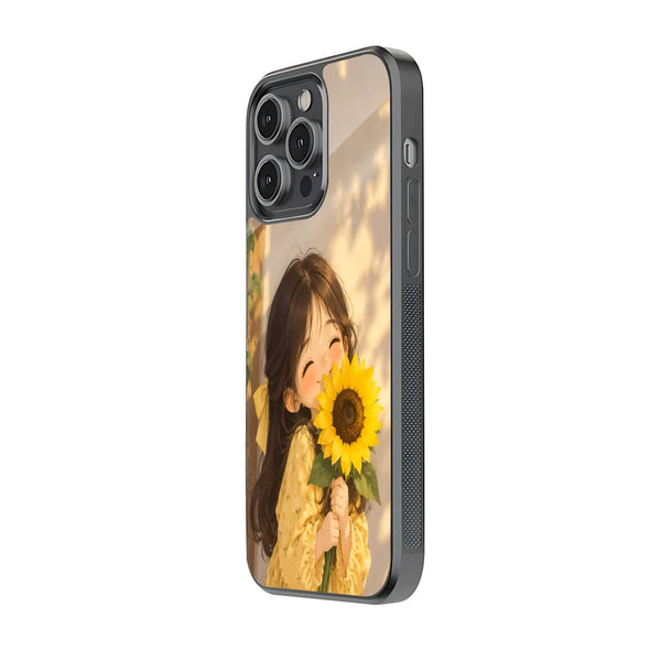 Sunflower Sweetheart Glass Case