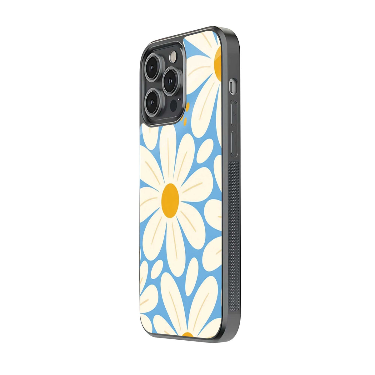 Sunny Daisy Bloom Glass Case