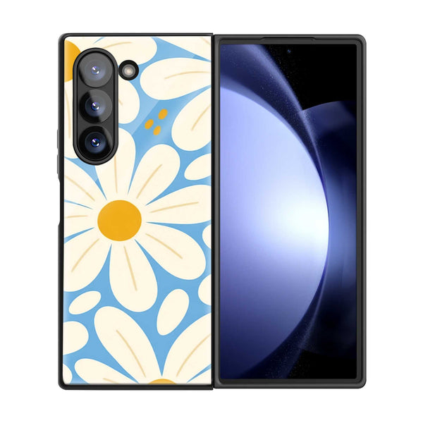 Sunny Daisy Bloom Samsung Z Fold Glass Case