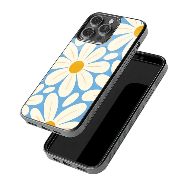 Sunny Daisy Bloom Glass Case