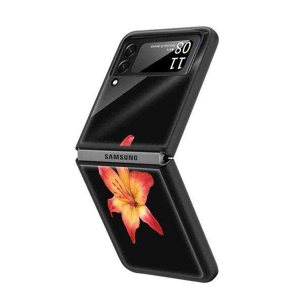 Sunset Lily Samsung Z Flip Glass Case