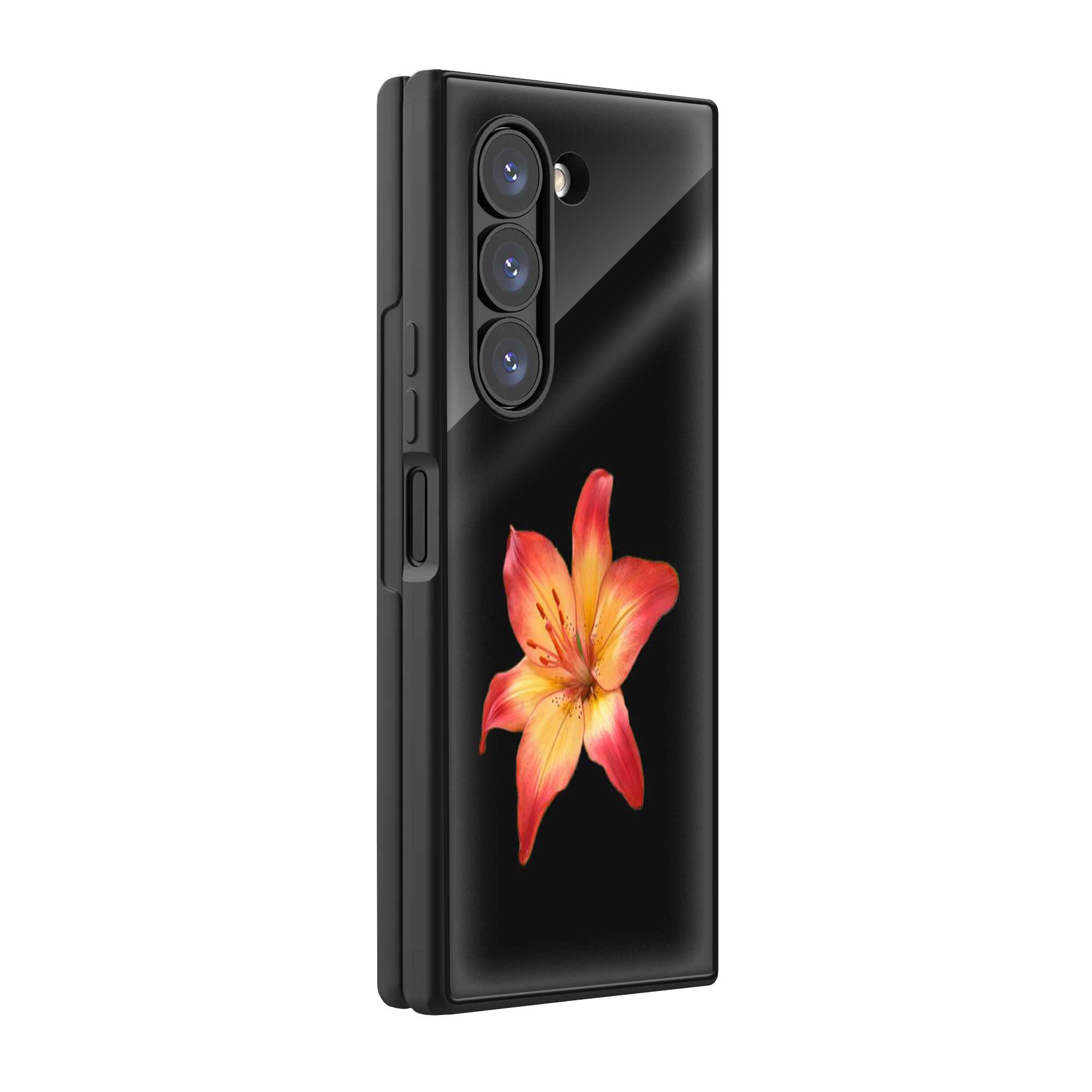 Sunset Lily Samsung Z Fold Glass Case