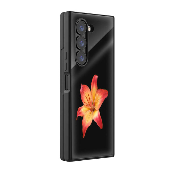 Sunset Lily Samsung Z Fold Glass Case