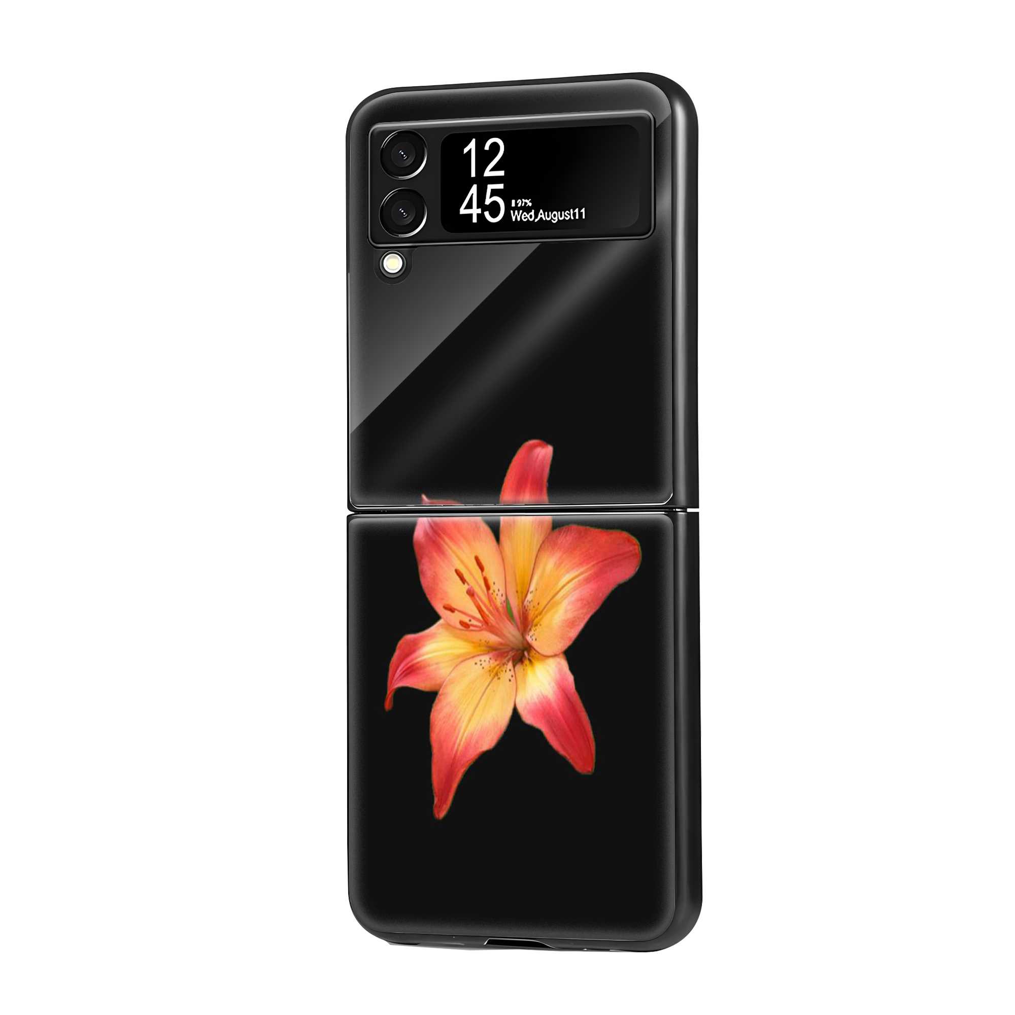 Sunset Lily Samsung Z Flip Glass Case