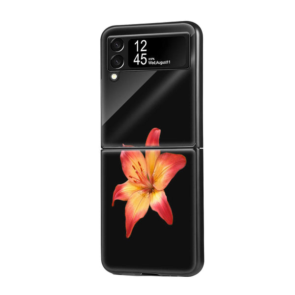 Sunset Lily Samsung Z Flip Glass Case