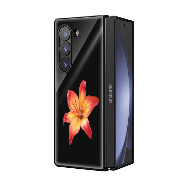 Sunset Lily Samsung Z Fold Glass Case
