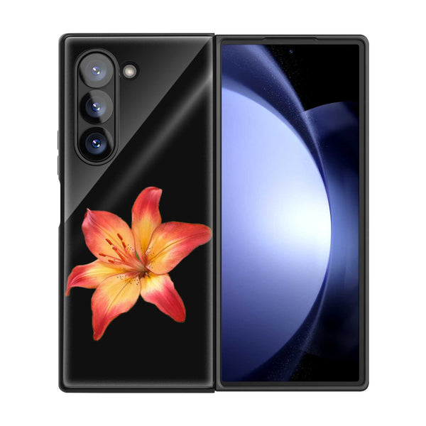 Sunset Lily Samsung Z Fold Glass Case