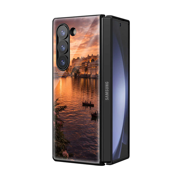 Sunset Palace Samsung Z Fold Glass Case