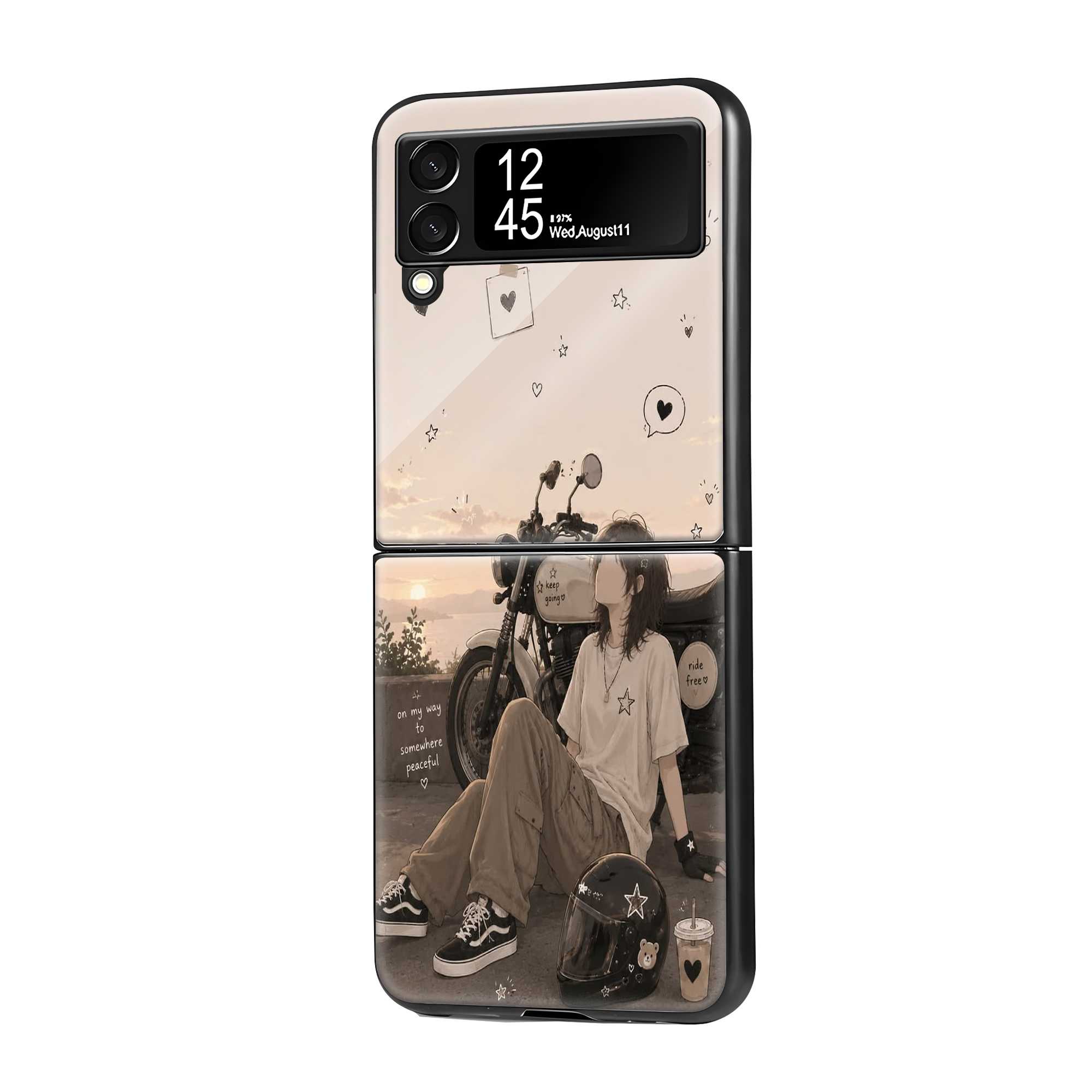 Sunset Rider Samsung Z Flip Glass Case