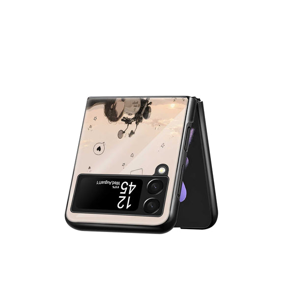 Sunset Rider Samsung Z Flip Glass Case