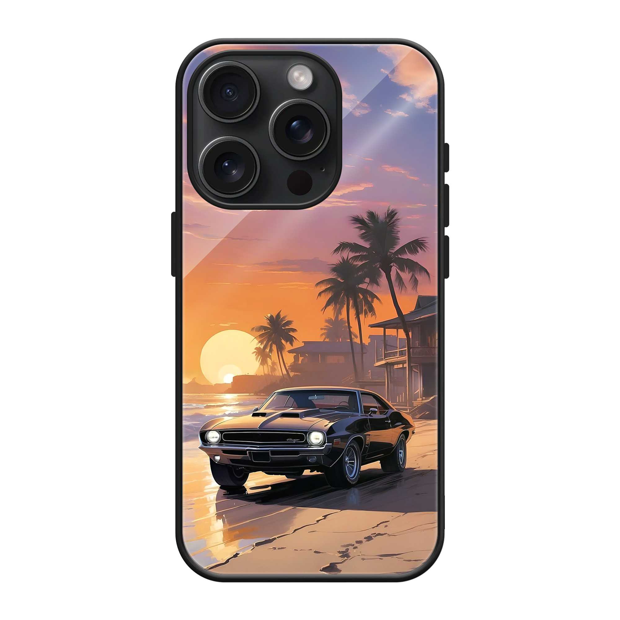 Sunset Stallion Glass Case