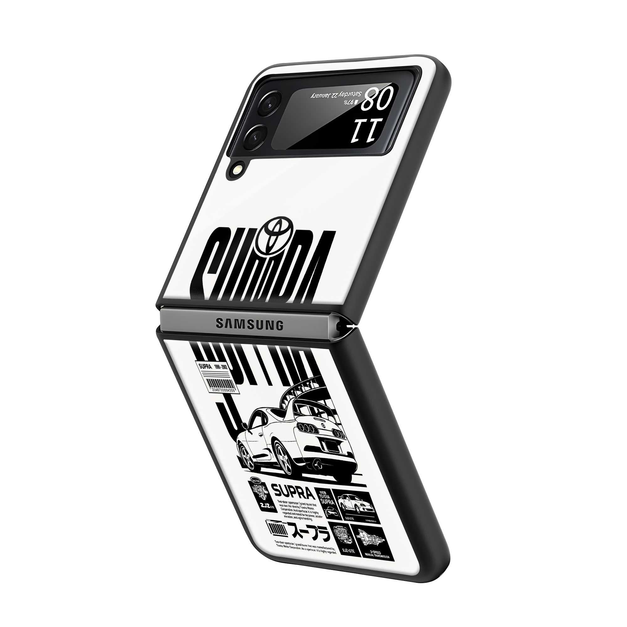 Supra Stats Samsung Z Flip Glass Case