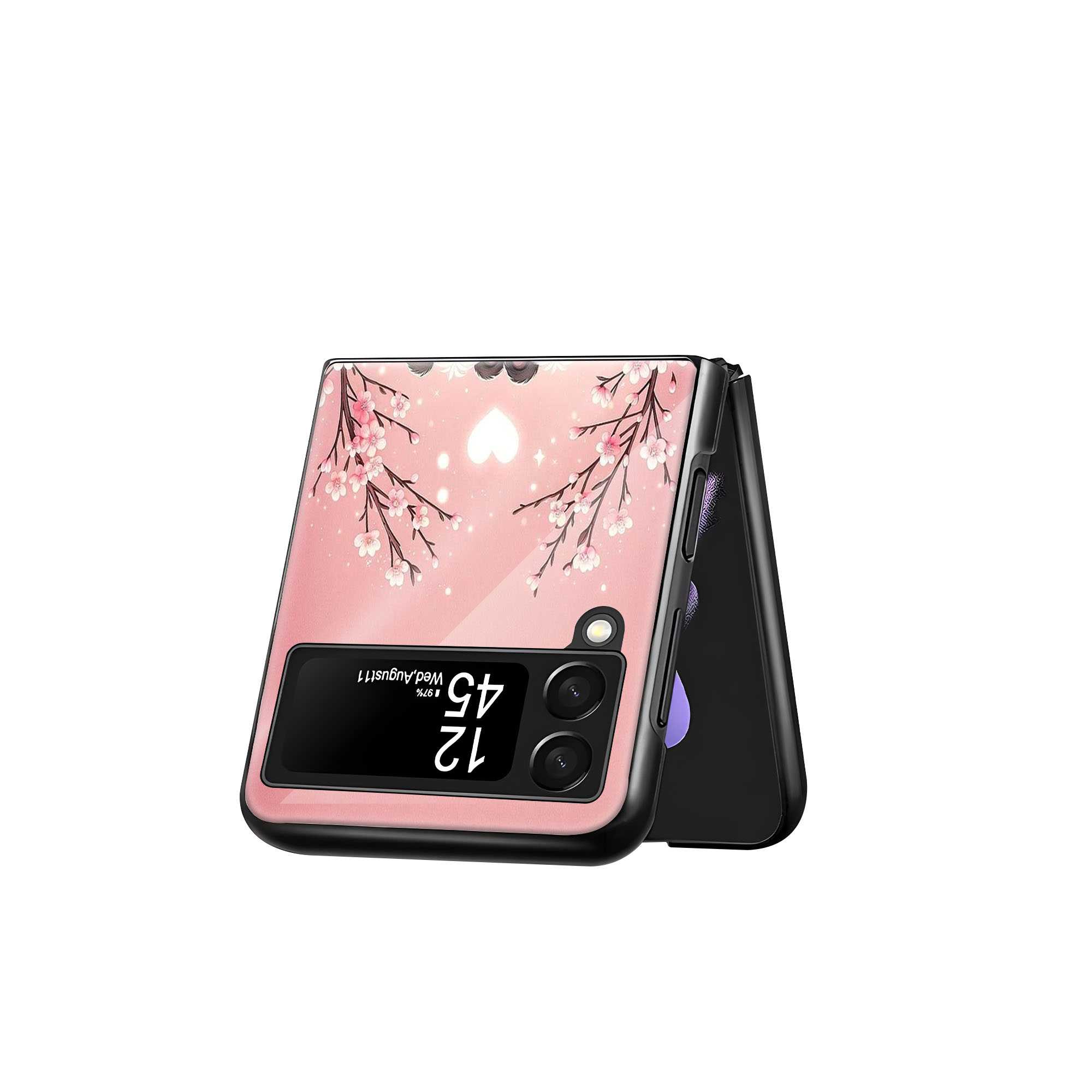 Sweet Panda Love Samsung Z Flip Glass Case
