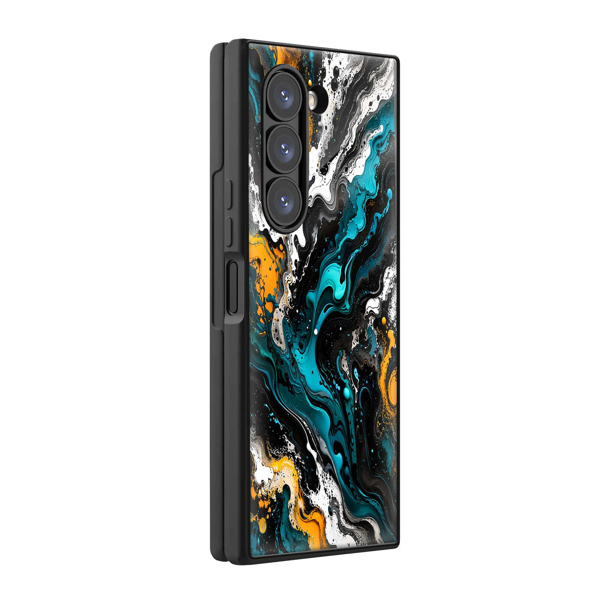 Teal Fusion Samsung Z Fold Glass Case