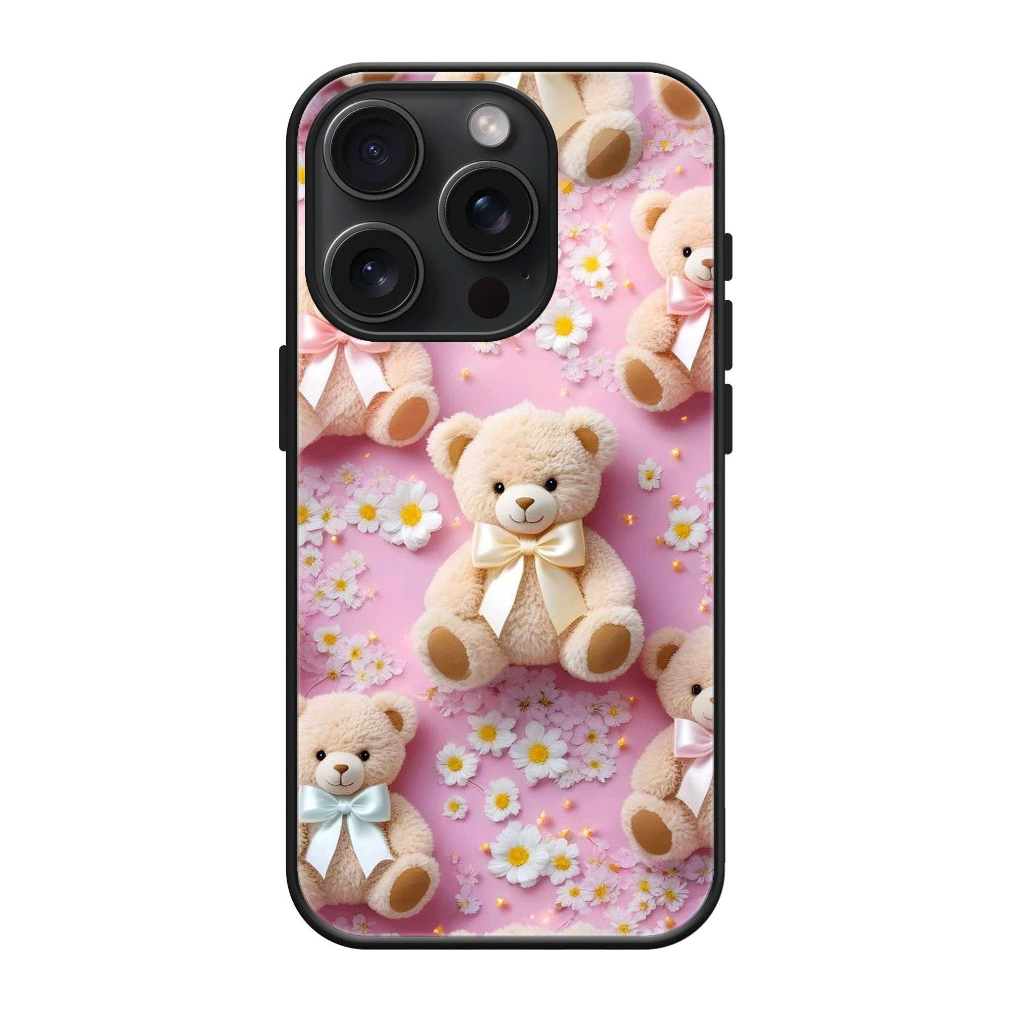 Teddy Blossom Glass Case