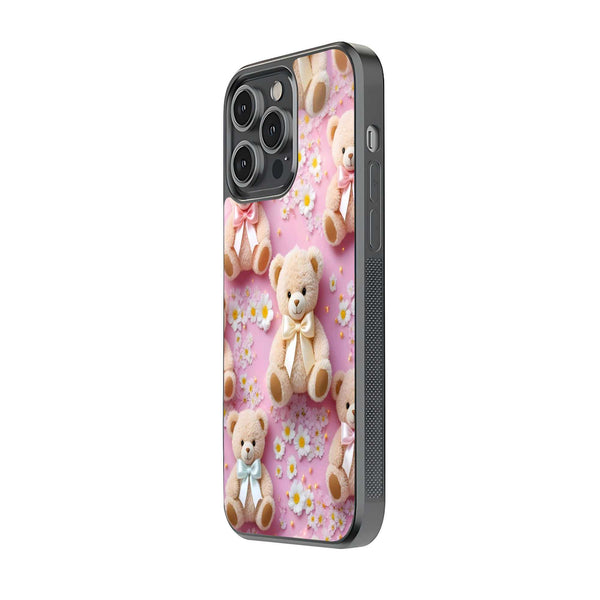 Teddy Blossom Glass Case