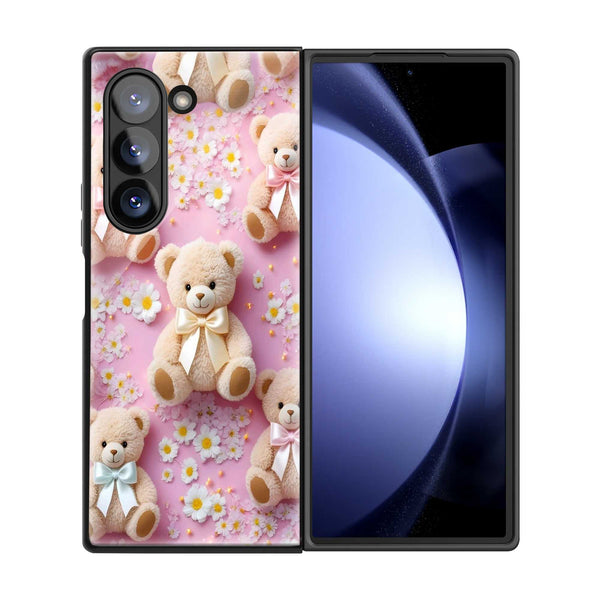 Teddy Blossom Samsung Z Fold Glass Case
