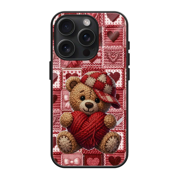Teddy Hugs Glass Case