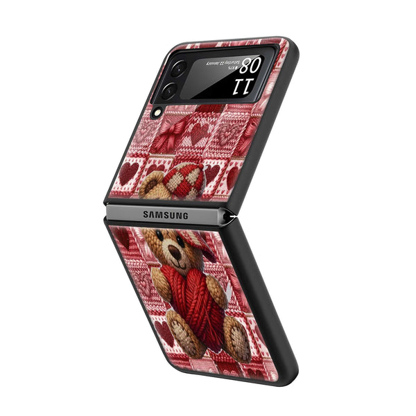 Teddy Hugs Samsung Z Flip Glass Case