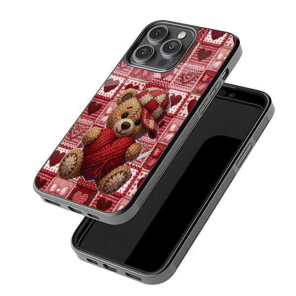 Teddy Hugs Glass Case