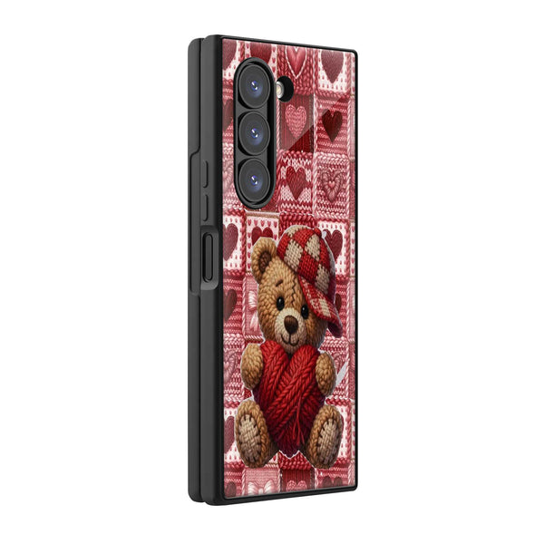 Teddy Hugs Samsung Z Fold Glass Case