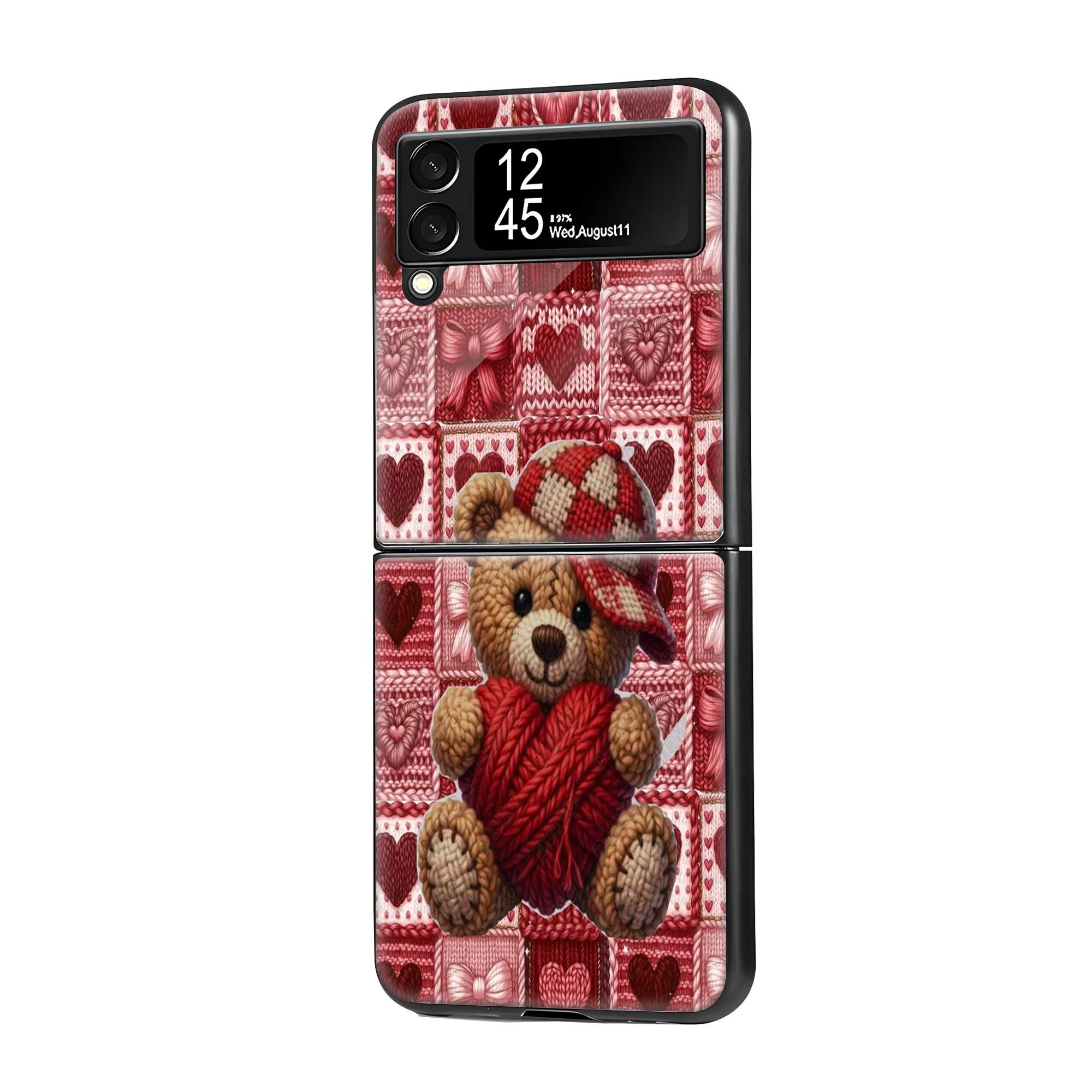Teddy Hugs Samsung Z Flip Glass Case