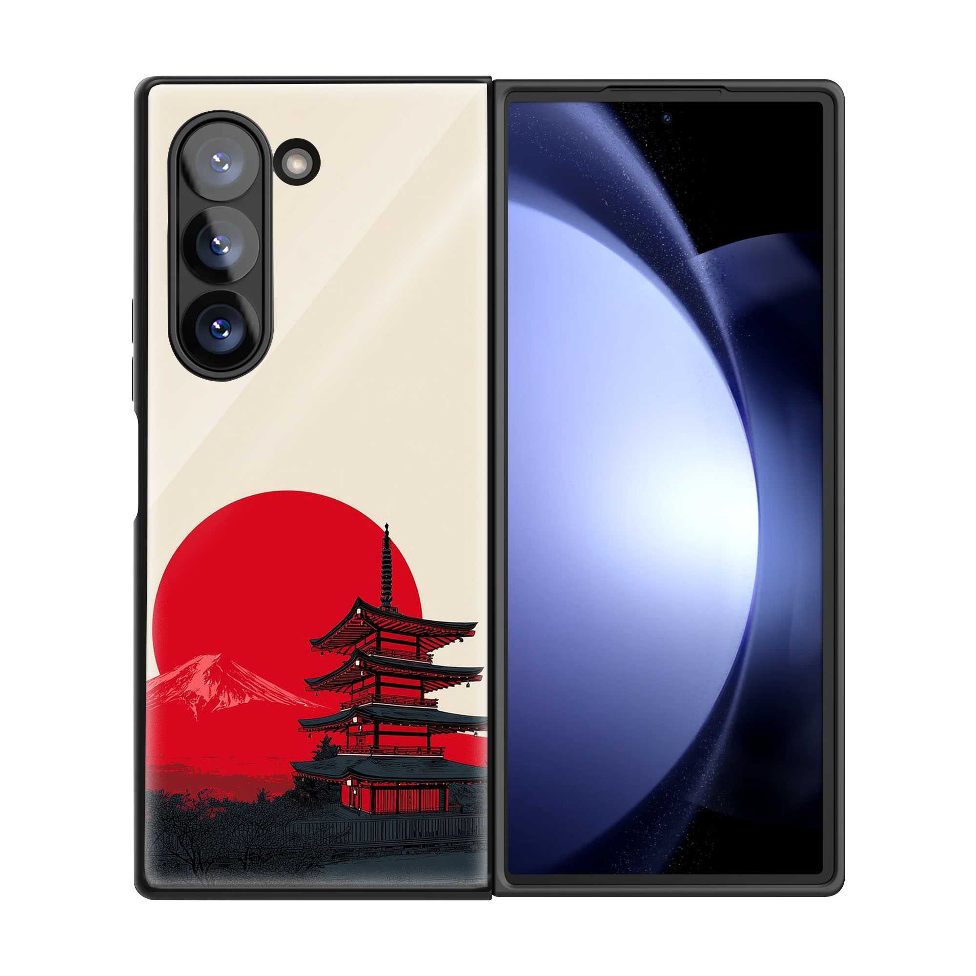 Temple View Samsung Z Fold Glass Case