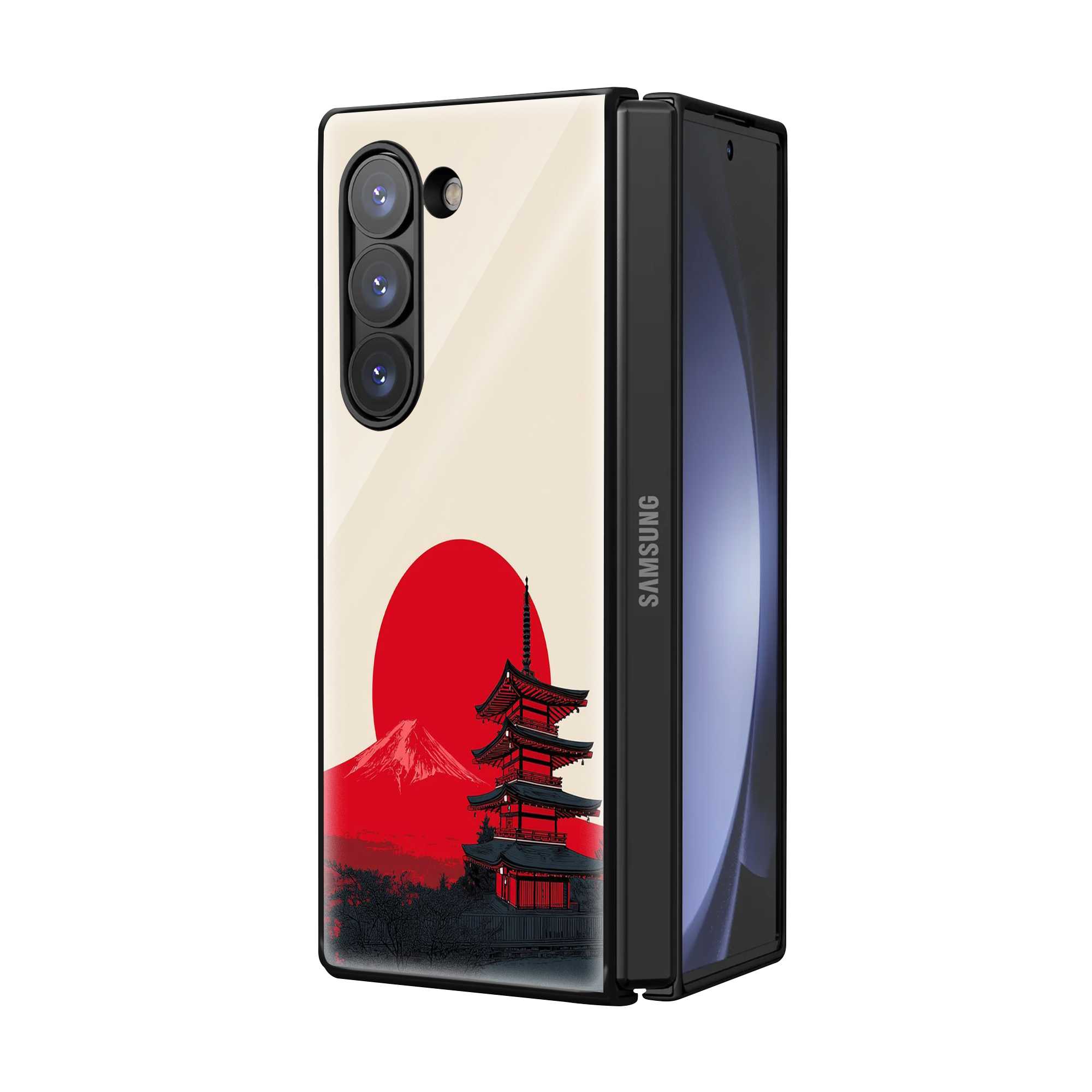 Temple View Samsung Z Fold Glass Case