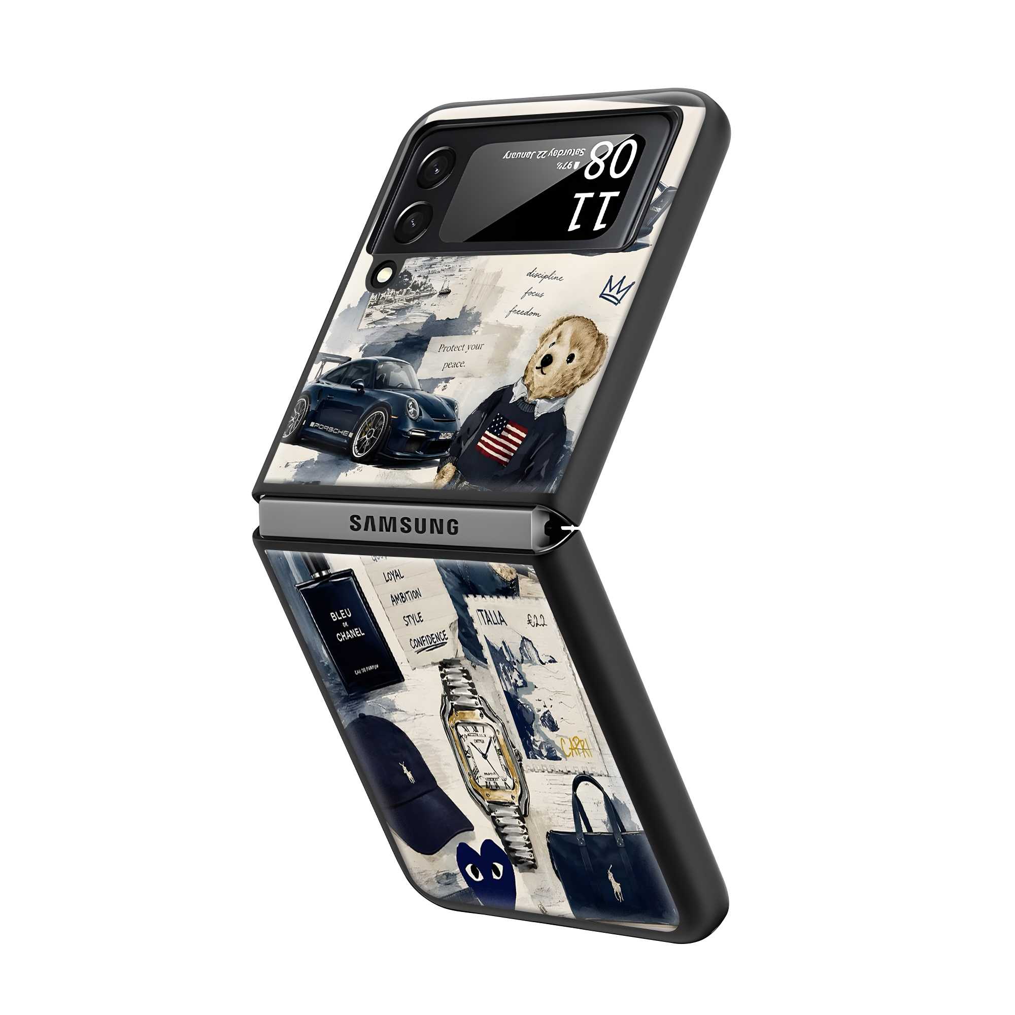 The Prep Club Samsung Z Flip Glass Case Secondary image