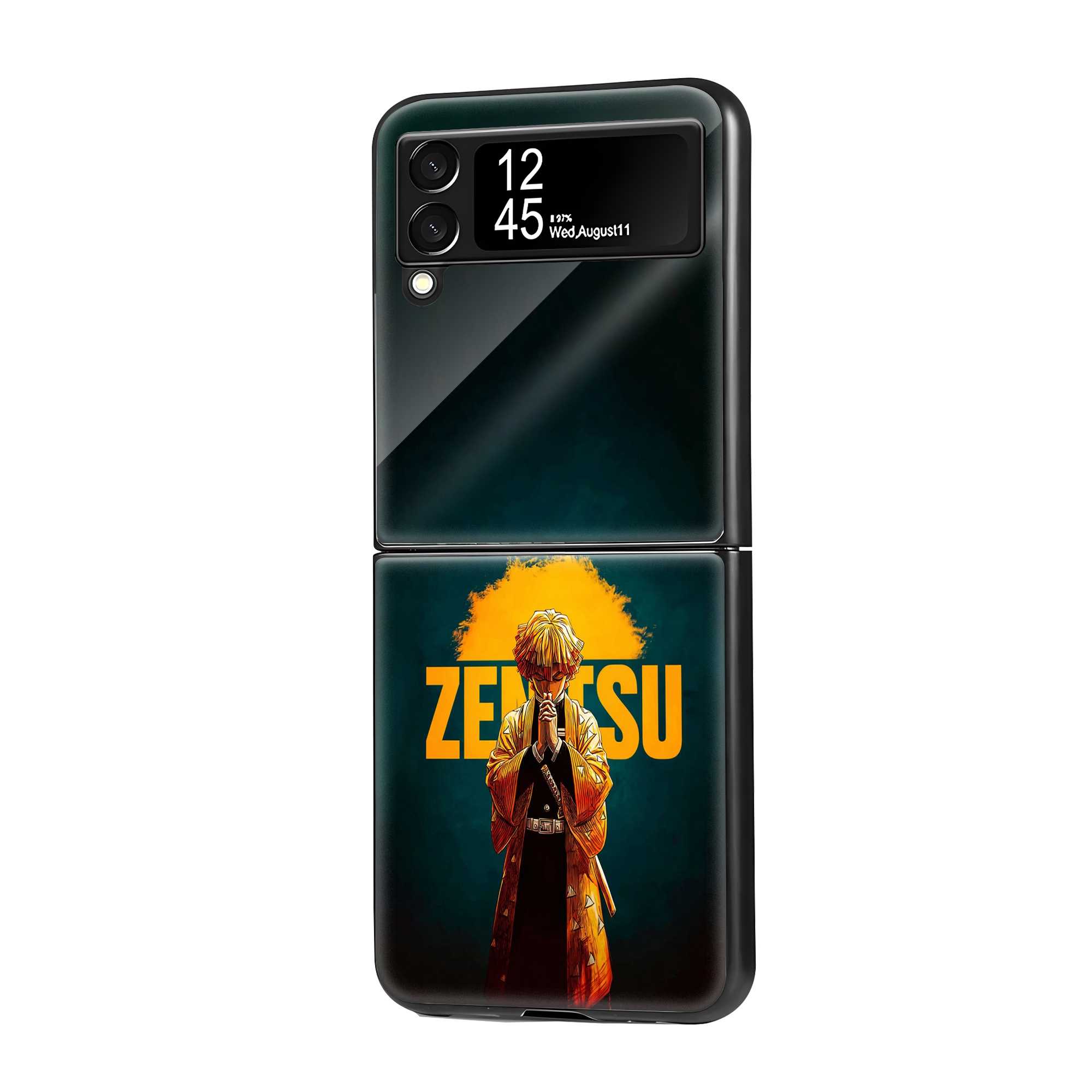 Thunder Zenitsu Samsung Z Flip Glass Case