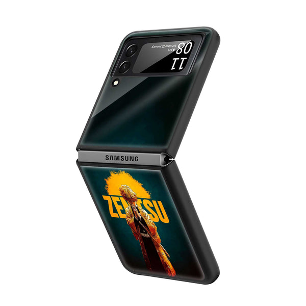 Thunder Zenitsu Samsung Z Flip Glass Case
