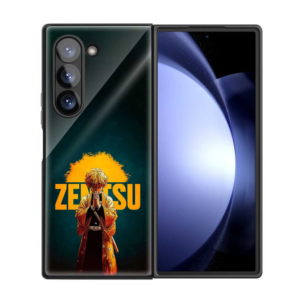 Thunder Zenitsu Samsung Z Fold Glass Case