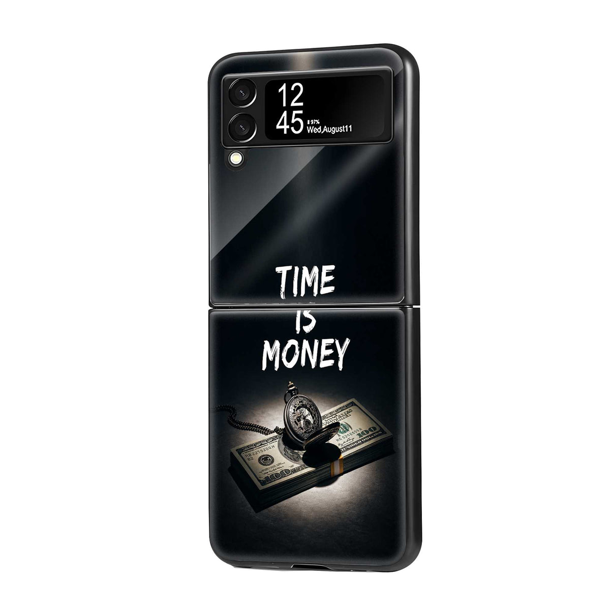 Time Is Money Samsung Z Flip Glass