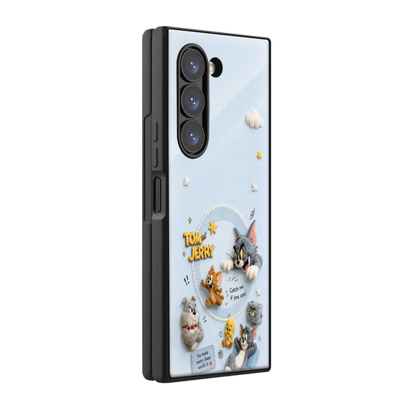 Tom, Jerry & Buddies Samsung Z Fold Glass Case