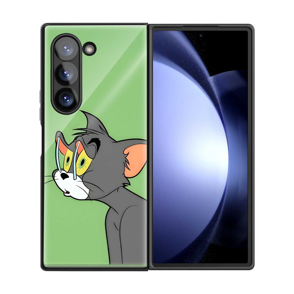 Tom's Teary Eyes Samsung Z Fold Glass Case