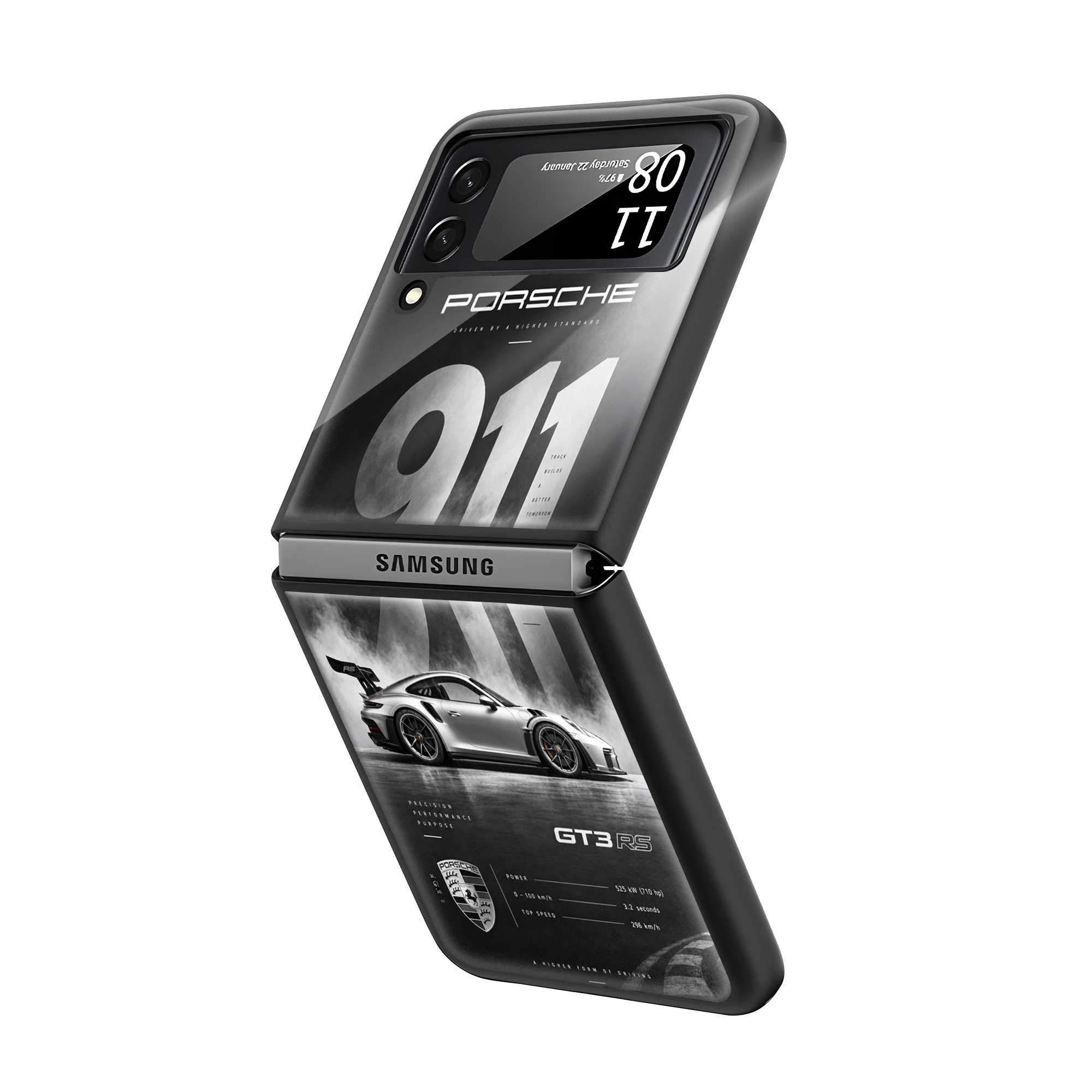 Track Legacy Samsung Z Flip Glass Case Secondary image