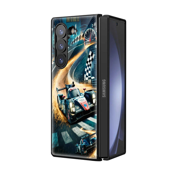 Track Rush Aesthetic Samsung Z Fold Glass Case