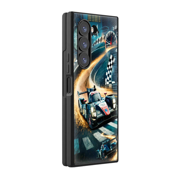 Track Rush Aesthetic Samsung Z Fold Glass Case