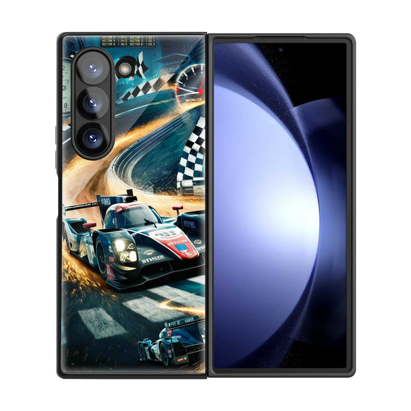 Track Rush Aesthetic Samsung Z Fold Glass Case