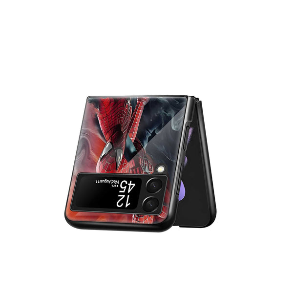 Triple Web Strike Samsung Z Flip Glass Case